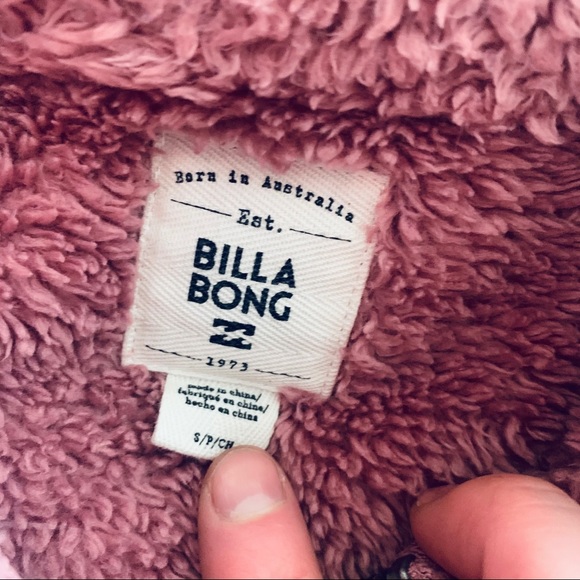 Billabong Pink Teddy Jacket - Picture 2 of 5